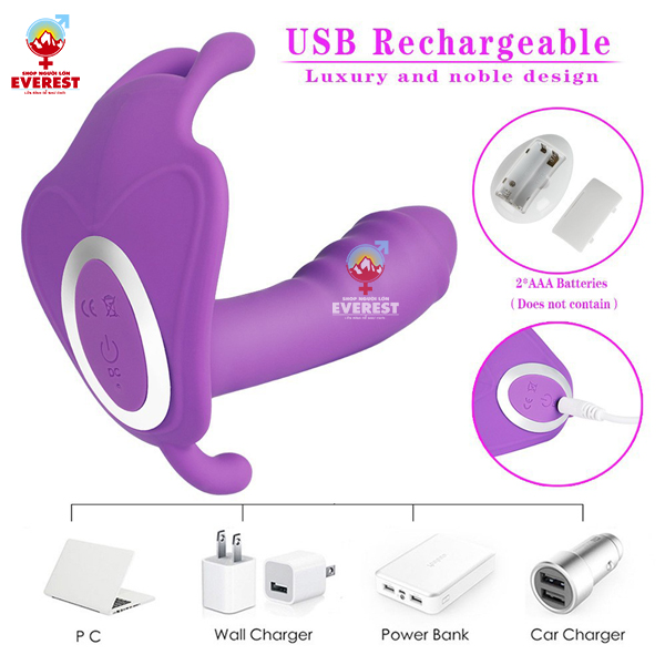  Chip rung tình yêu 5 đầu điều khiểu từ xa remote rung 10 chế độ 