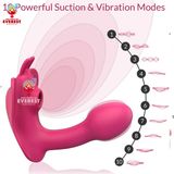  Chip rung tình yêu đầu dương vật kèm đầu hút rung 10 tần số 