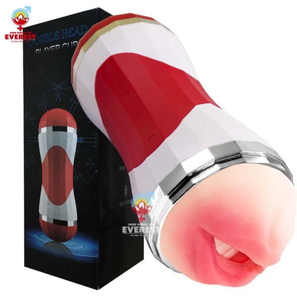  Cốc thủ dâm 2 đầu âm đạo và miệng bú mút rung rên cầm tay 