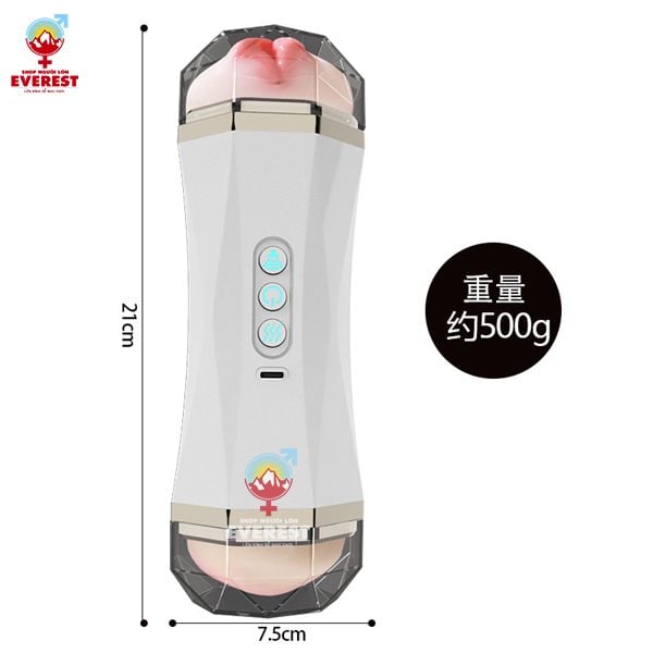  Cốc thủ dâm 2 đầu cho nam 10 tần số rung gây tê và rên cực phê 