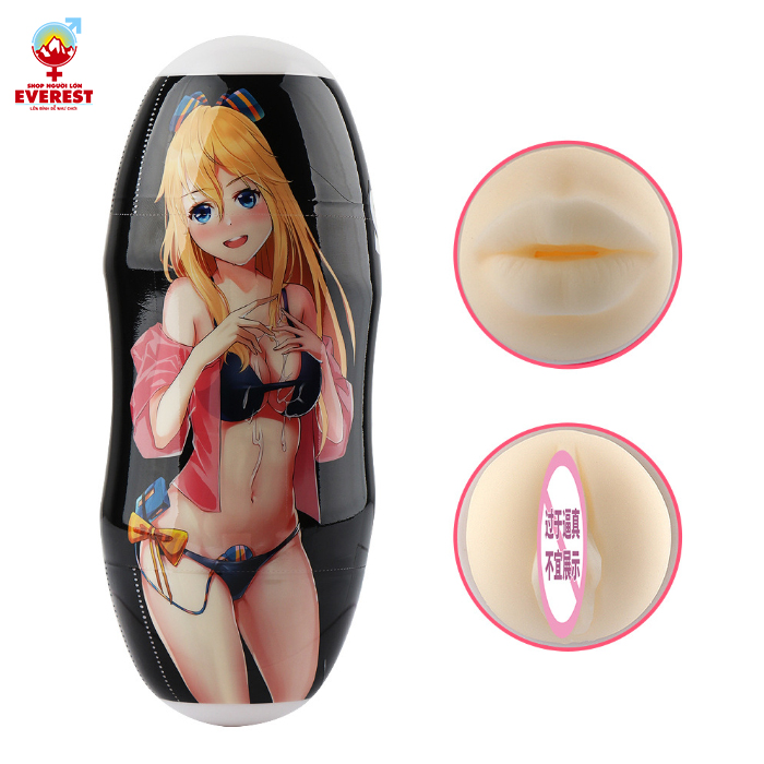  Cốc thủ dâm 2 đầu miệng và âm đạo giả anime giá rẻ cho nam 