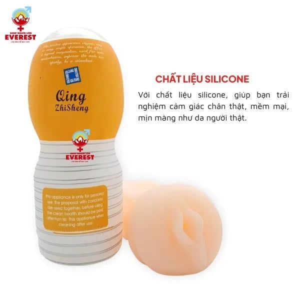  Cốc thủ dâm Qing hình âm đạo màu trắng cam giá rẻ cho nam 