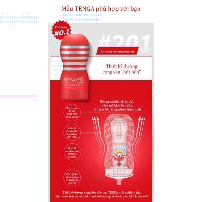  Cốc Thủ Dâm Tenga Vacuum Cup Hàng Chính Hãng Nhật Bản 