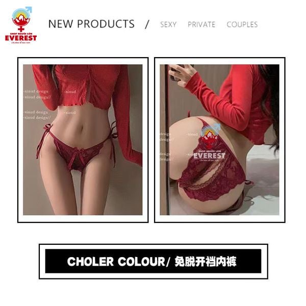  Đồ ngủ Bikini 2 mảnh đính nơ quai buộc sexy quyến rũ 