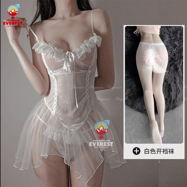  Đồ ngủ sexy váy tiểu thư bó xuyên thấu gợi cảm 