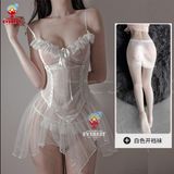  Đồ ngủ sexy váy tiểu thư bó xuyên thấu gợi cảm 