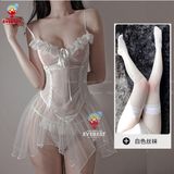  Đồ ngủ sexy váy tiểu thư bó xuyên thấu gợi cảm 