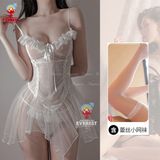  Đồ ngủ sexy váy tiểu thư bó xuyên thấu gợi cảm 