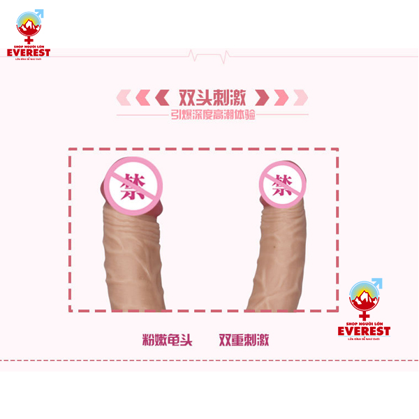  Dương vật giả 2 đầu siêu dài silicon mềm mịn dành cho Les 