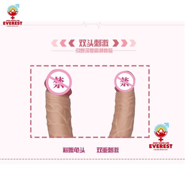  Dương vật giả 2 đầu siêu dài silicon mềm mịn dành cho Les 