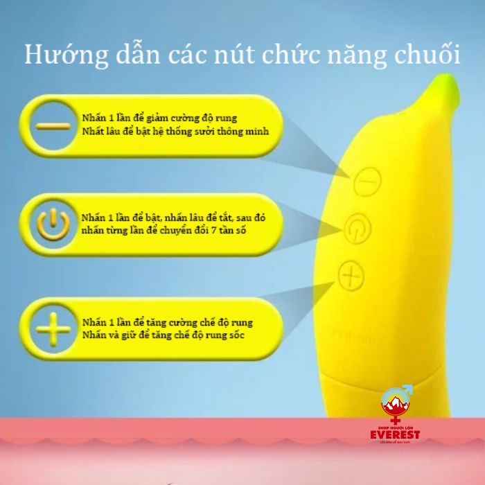  Dương vật giả chuối vàng ngụy trang rung 7 chế độ cao cấp 