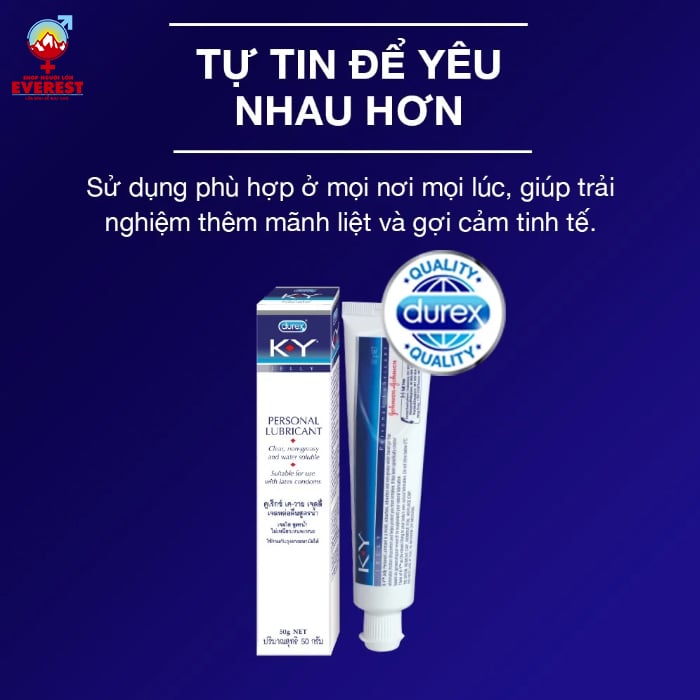  Gel bôi trơn Durex Ky không mùi dưỡng ẩm gốc nước tuyp 50g 