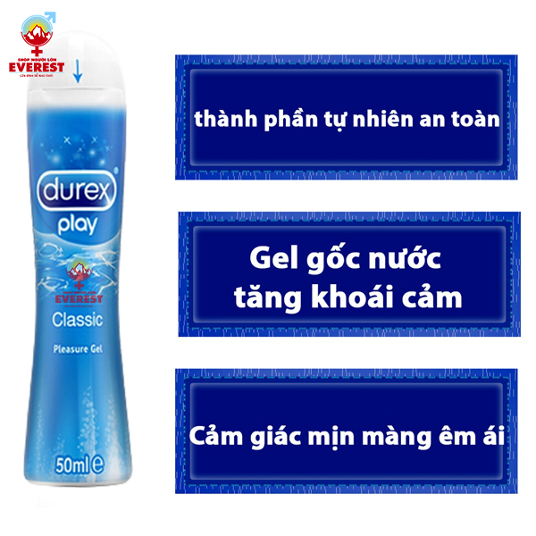  Gel bôi trơn Durex Play Classic giảm triệu chứng khô âm đạo 