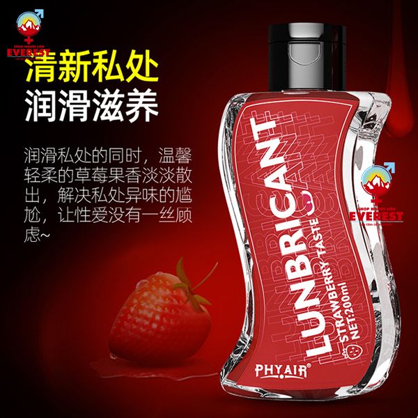  Gel bôi trơn gốc nước mượt mịn Hương Dâu Phyair 200ml 