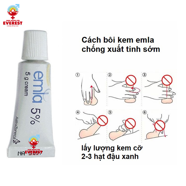  Gel chống xuất tinh sớm Emla 5% kéo dài thời gian quan hệ 
