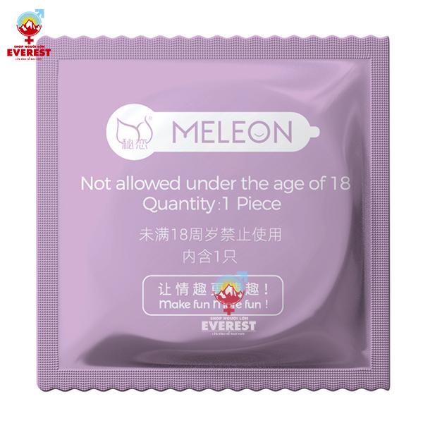  Bao cao su Meleon 001 Romantic Whort siêu mỏng có đường vân 