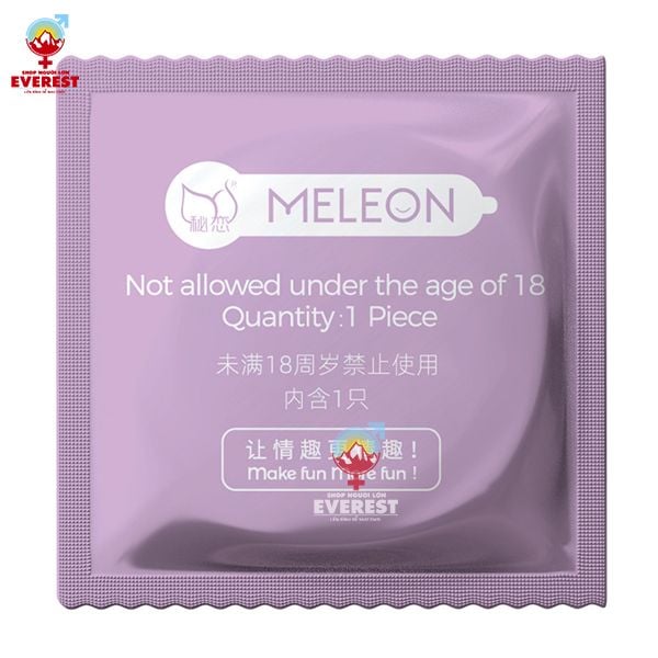  Bao cao su Meleon 001 Romantic Whort siêu mỏng có đường vân 
