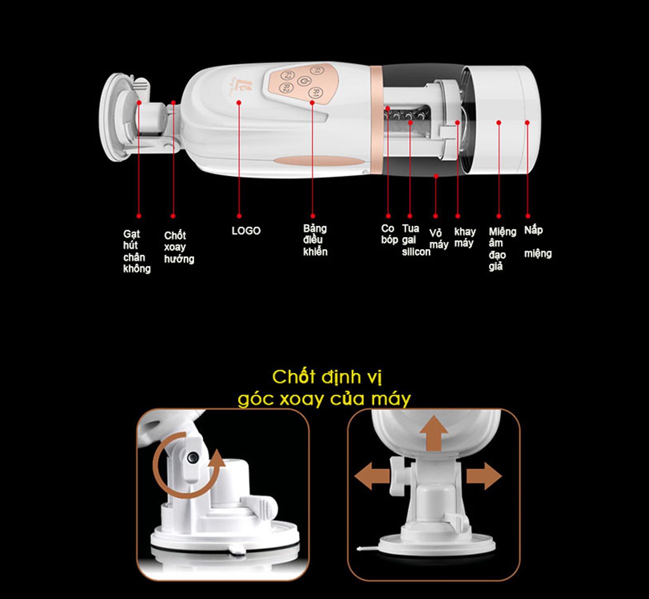  Máy bú mút xoay thụt tự động đa chức năng Stroker cao cấp 