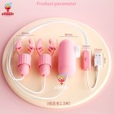  Máy kẹp đầu ti vú kèm đầu hút âm đạo 12 tần số rung và hút 