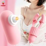  Máy kẹp đầu ti vú kèm đầu hút âm đạo 12 tần số rung và hút 