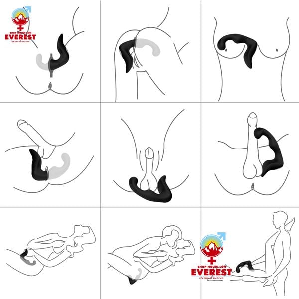  Máy rung hậu môn kích thích tuyến tiền liệt điều khiển remote 