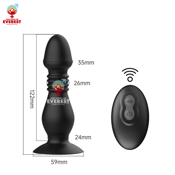  Máy rung hậu môn rung thụt đa tầng số điều khiển từ xa remote 