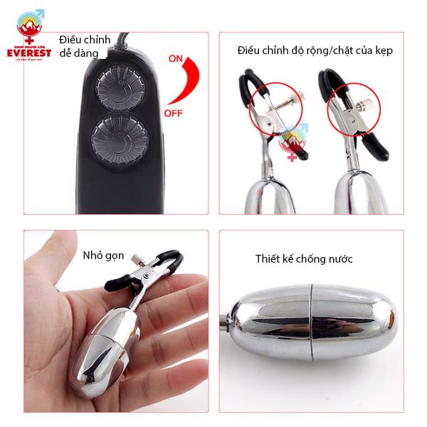  Máy rung kẹp đầu ti điều khiển núm vặn giá rẻ siêu kích thích 