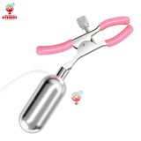  Máy rung kẹp đầu ti vú kèm lưỡi liếm âm đạo rung 10 tần số 