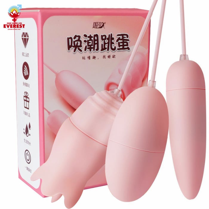  Trứng rung 3 đầu lưỡi liếm âm đạo rung 12 chế độ sạc USB 