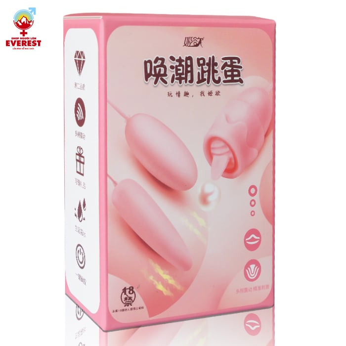  Trứng rung 3 đầu lưỡi liếm âm đạo rung 12 chế độ sạc USB 