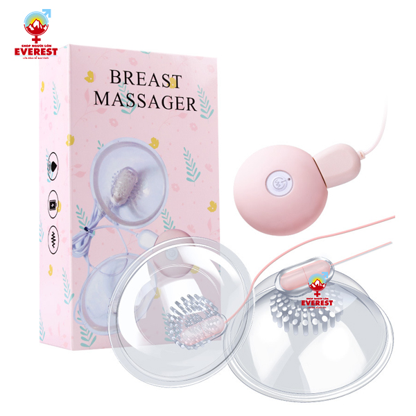  Máy rung massage vú đầu ti điều khiển remote có dây pin USB 