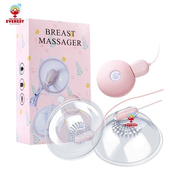  Máy rung massage vú đầu ti điều khiển remote có dây pin USB 