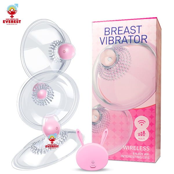  Máy rung massage vú kèm máy liếm âm đạo điều khiển remote 