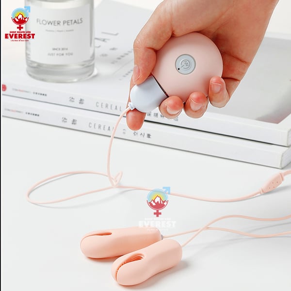  Máy rung núm vú kẹp đầu ti pin sạc USB giá rẻ 10 chế độ rung 