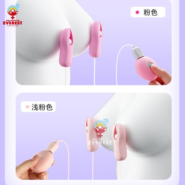  Máy rung núm vú kẹp đầu ti pin sạc USB giá rẻ 10 chế độ rung 