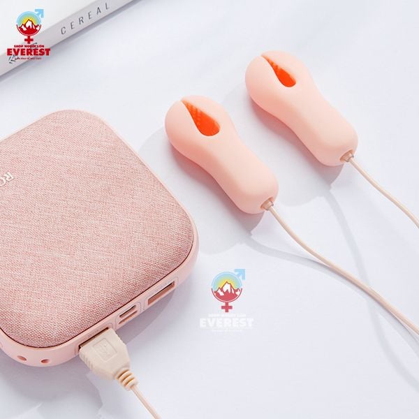  Máy rung núm vú kẹp đầu ti pin sạc USB giá rẻ 10 chế độ rung 