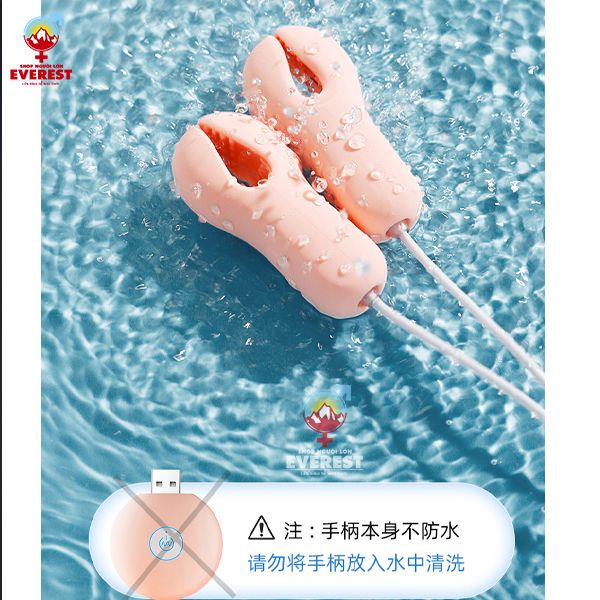  Máy rung núm vú kẹp đầu ti pin sạc USB giá rẻ 10 chế độ rung 