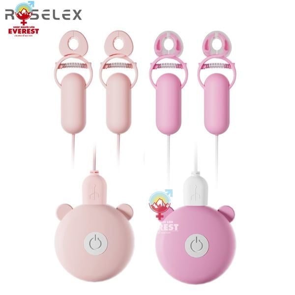 Máy rung núm vú kẹp đầu ti pin sạc USB giá rẻ siêu kích thích 