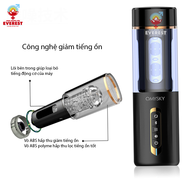  Máy bú mút rung thụt điều khiển bluetooth tự động đa năng QMYSKY 