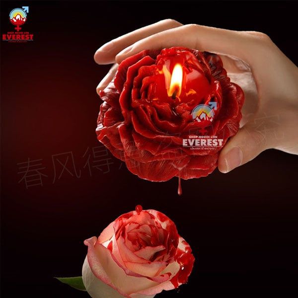  Nến thơm nhiệt độ thấp BDSM hình hoa mẫu đơn kích thích mạnh bạo 
