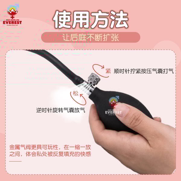  Phích cắm hậu môn bơm hơi 3 nấc giá rẻ kích thích điểm G 