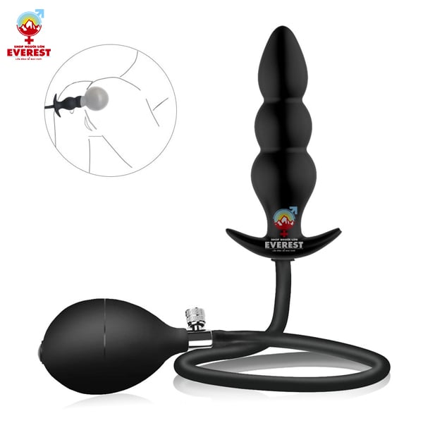  Phích cắm hậu môn bơm hơi 3 nấc giá rẻ kích thích điểm G 