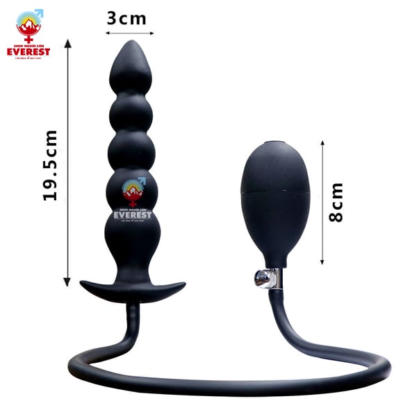  Phích cắm hậu môn bơm hơi 5 nấc giá rẻ kích thích điểm G 