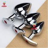  Phích cắm hậu môn inox đế chữ T đá pha lê đủ size giá rẻ 