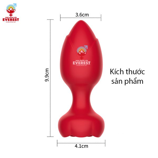  Phích cắm hậu môn rung 9 tần số điều khiển app điện thoại 