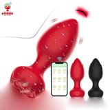  Phích cắm hậu môn rung 9 tần số điều khiển app điện thoại 