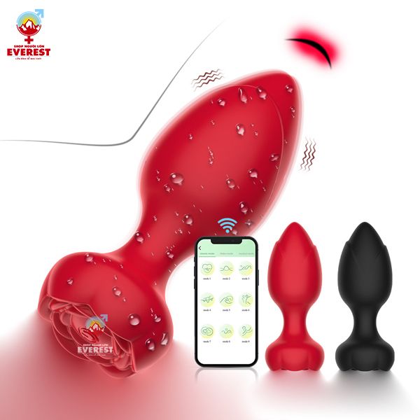  Phích cắm hậu môn rung 9 tần số điều khiển app điện thoại 