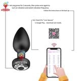  Phích cắm hậu môn silicon có rung điều khiển app điện thoại 