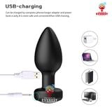  Phích cắm hậu môn silicon có rung điều khiển bằng remote 