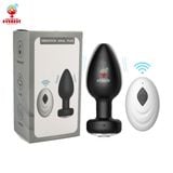  Phích cắm hậu môn silicon có rung điều khiển bằng remote 